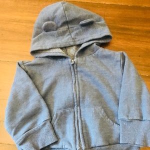 Bear ear hoody zip up set with pants